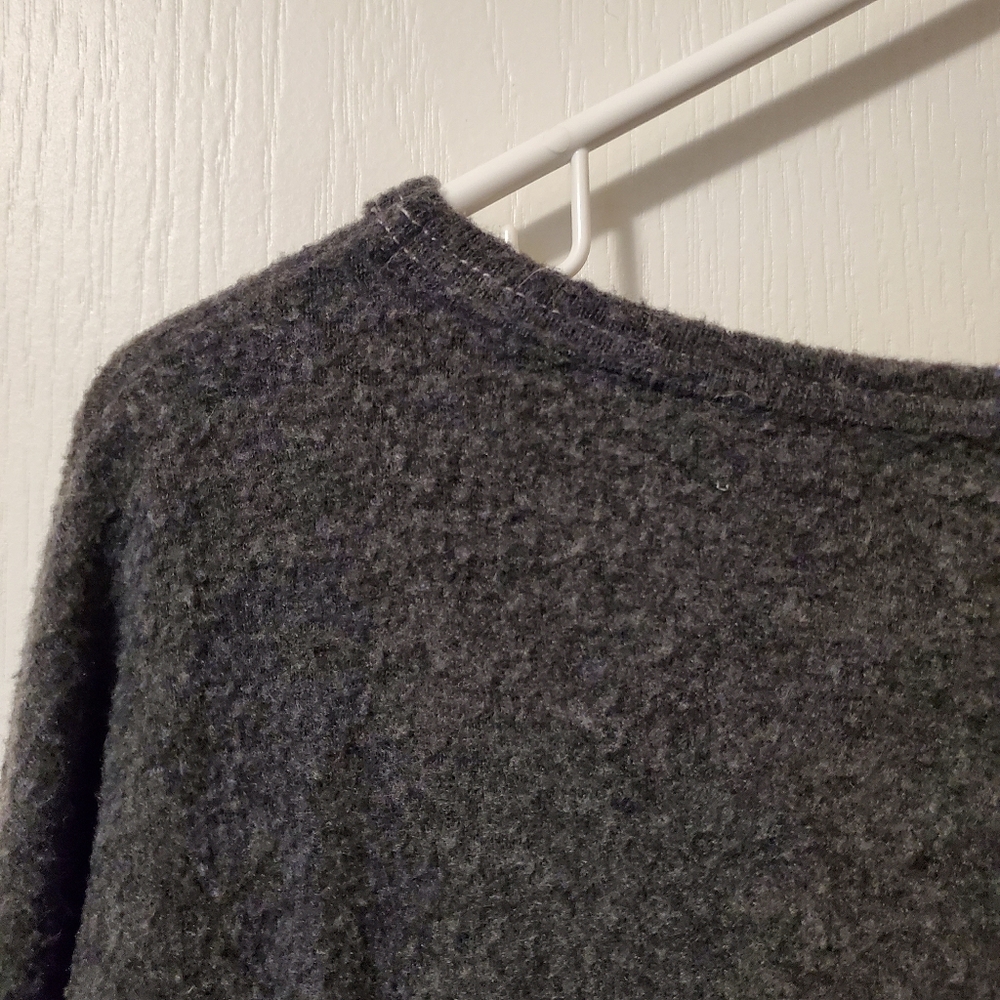 Go Couture Boatneck Dolman Knit Sweater- Grey/White (Size S) - Picture 13 of 16